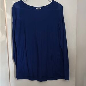 Blue Long Sleeve Women's Sweater
